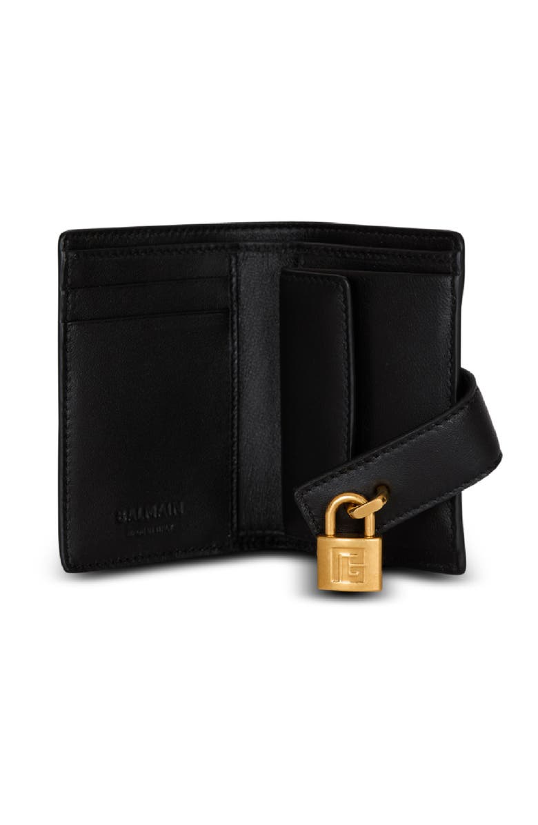 Balmain Pulse leather purse, Alternate, color, Black