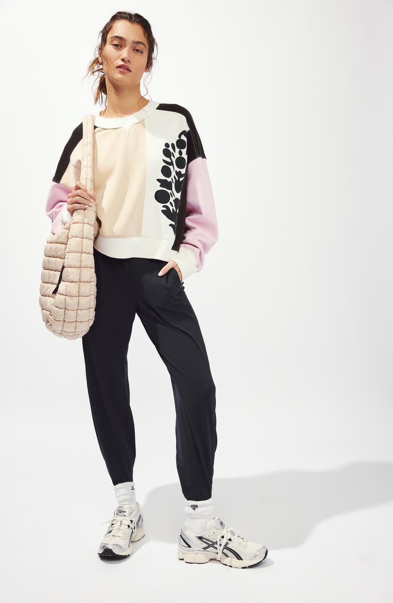 Free People FP Movement Never Better Sweatpants, Alternate, color, Black