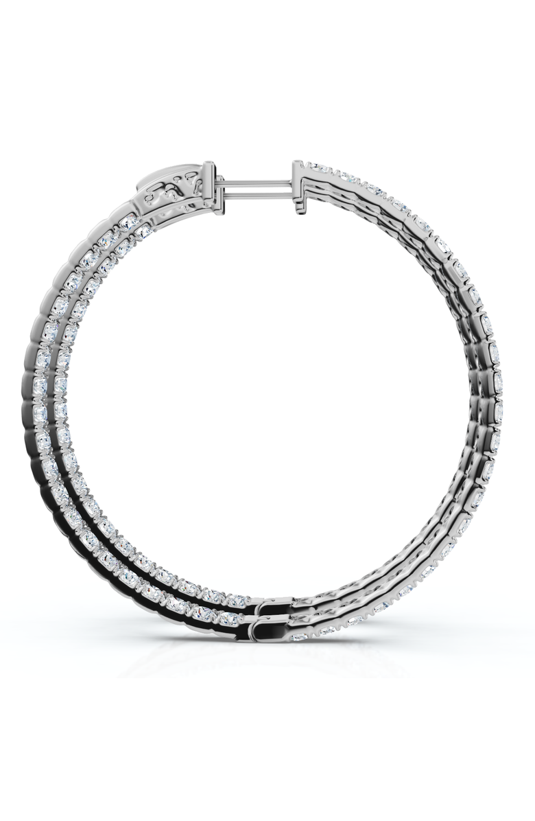 Bliss Diamond 8.00CT 2" Diamond Inside Outside Hoops 14k Gold Lab Grown, Alternate, color, 14K White Gold