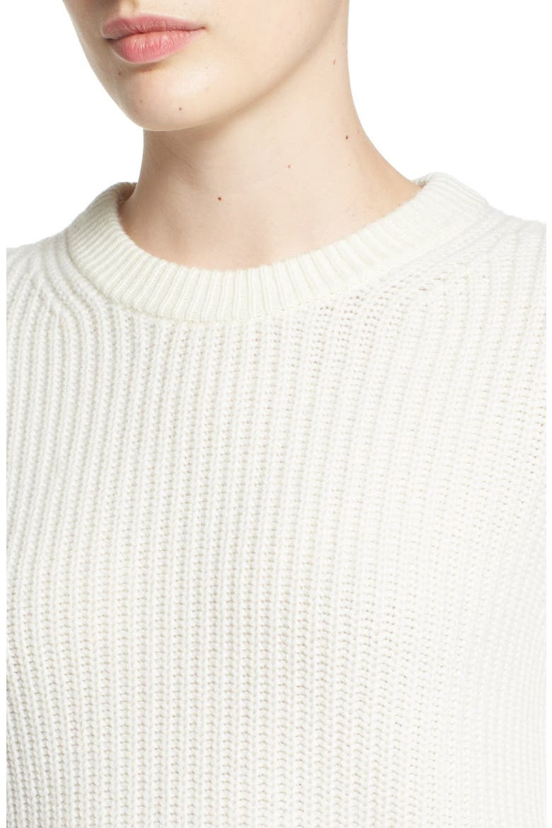 'Barda' Ribbed Wool & Cashmere Pullover, Alternate, color, IVORY