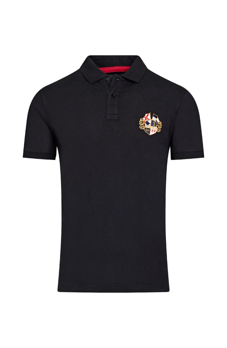Raging Bull Crest Polo, Alternate, color, Black