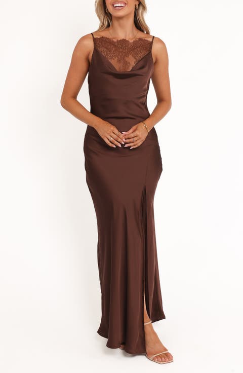 Evana Lace Column Gown