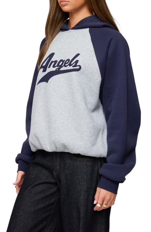 Edikted Angels Oversize Raglan Hoodie In Multi