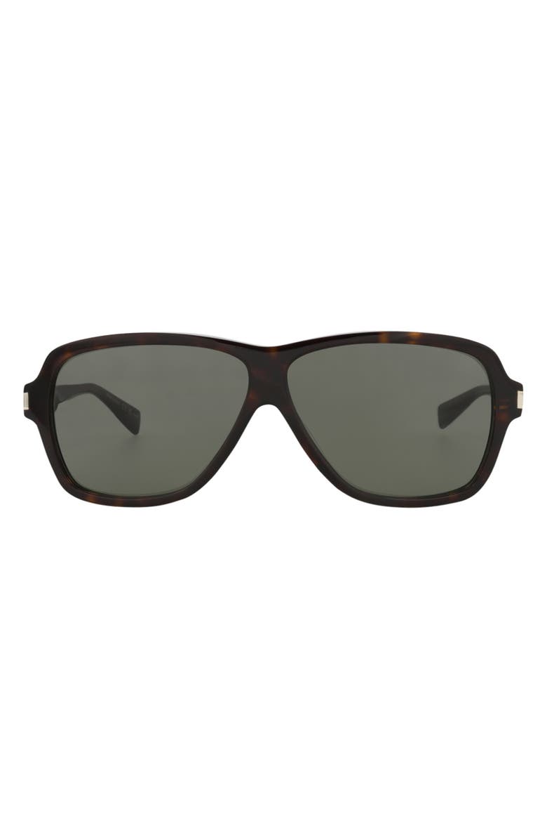 Saint Laurent 62mm Aviator Sunglasses, Main, color, Havana Havana Grey