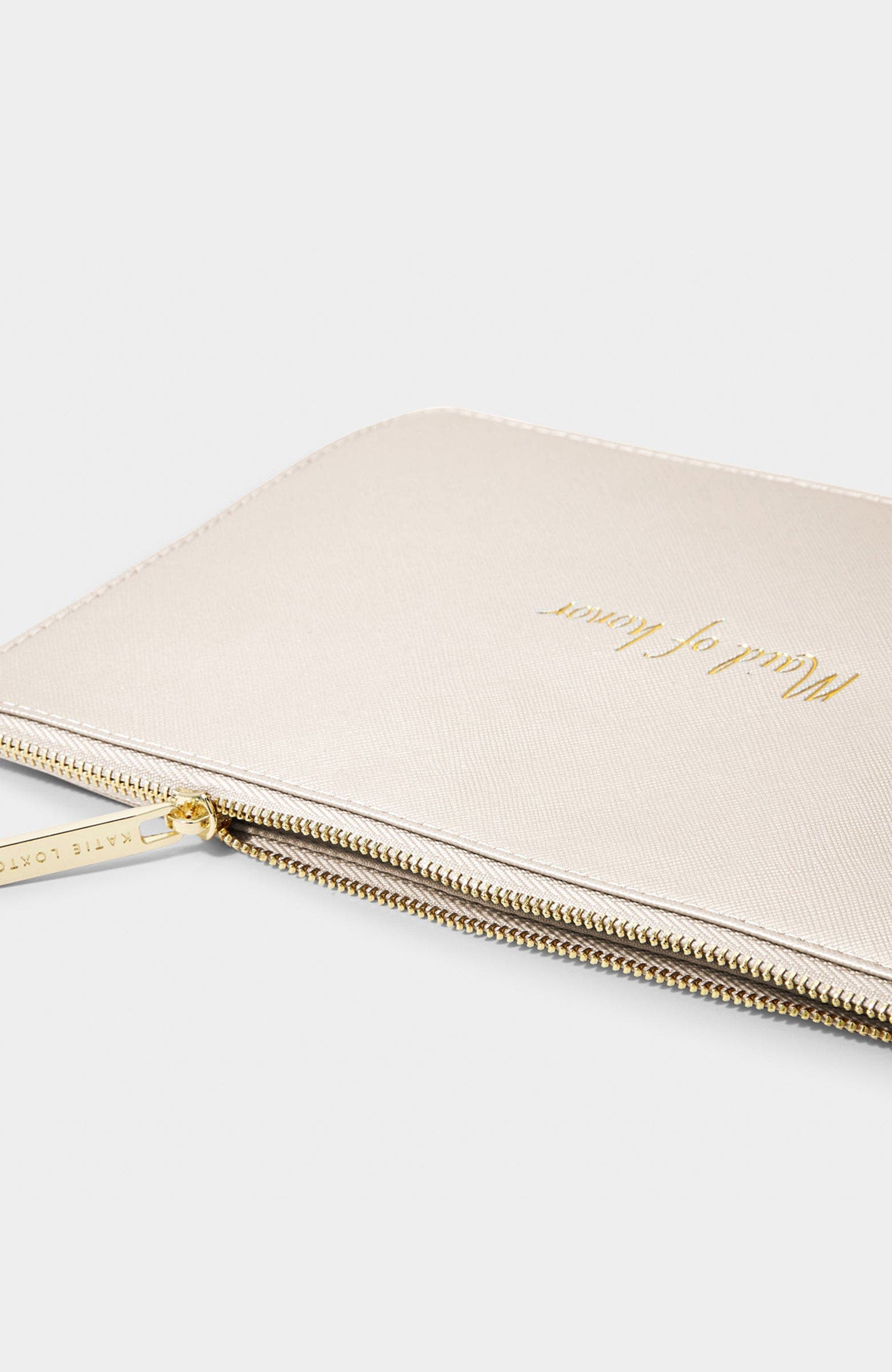 Bridal Perfect Pouch, Alternate, color, Gold