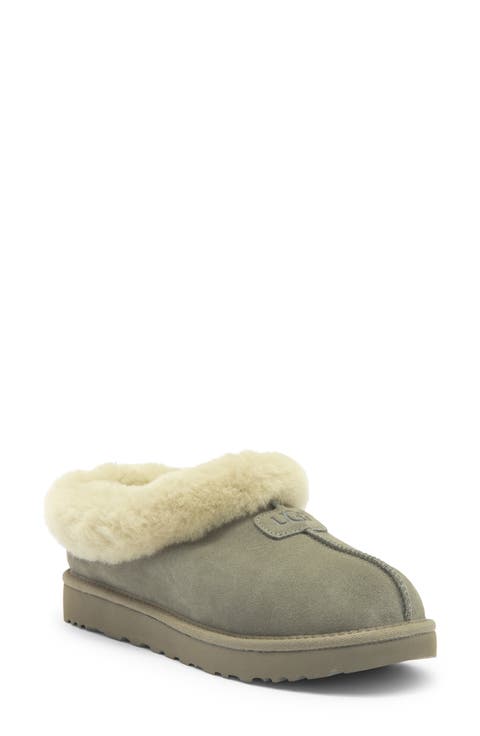 UGG Tasman Clog Lime Green Shearling Lining slippers women's