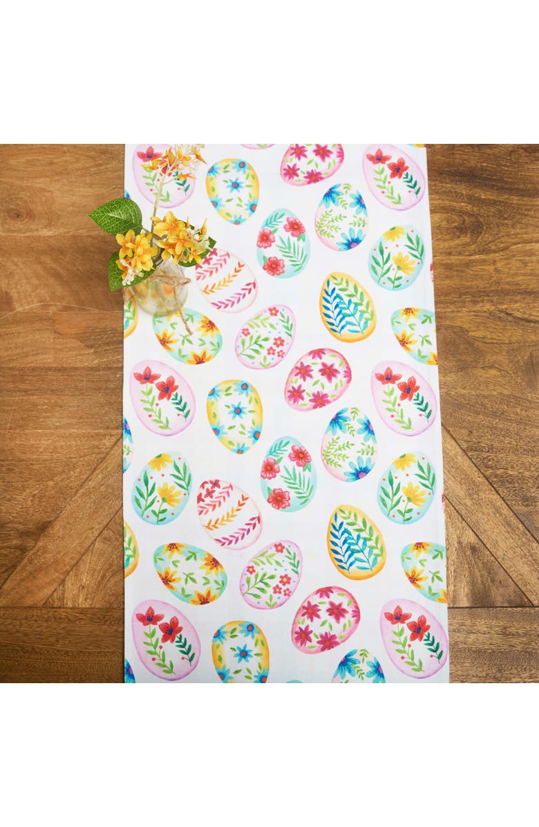 C&F Home Easter Egg Charm & Plaid Table Runner 14" x 72", Alternate, color, Green