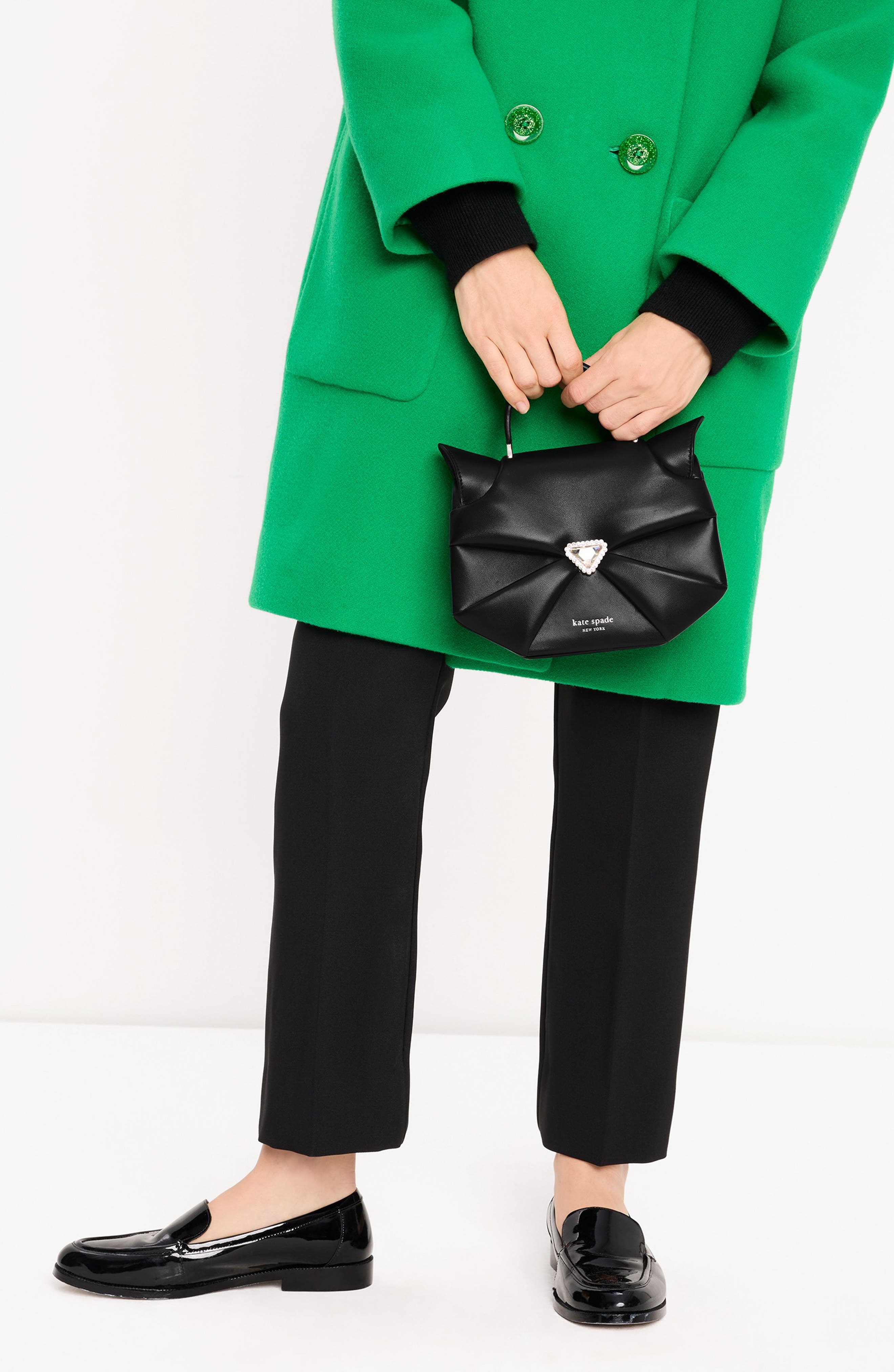 whiskers leather top handle bag, Alternate, color, BLACK MULTI.