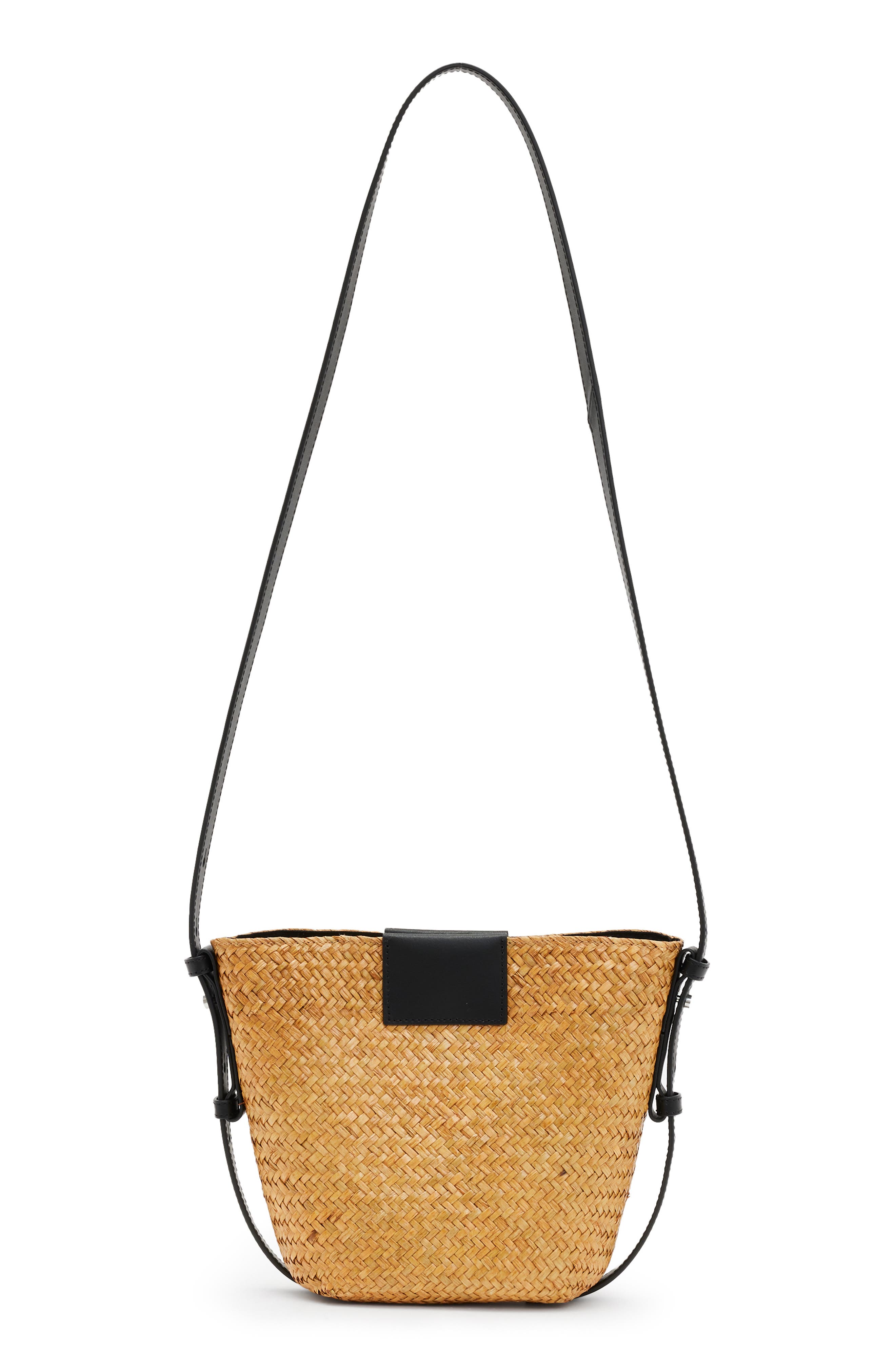 AllSaints Ebro Straw Crossbody, Main, color, 