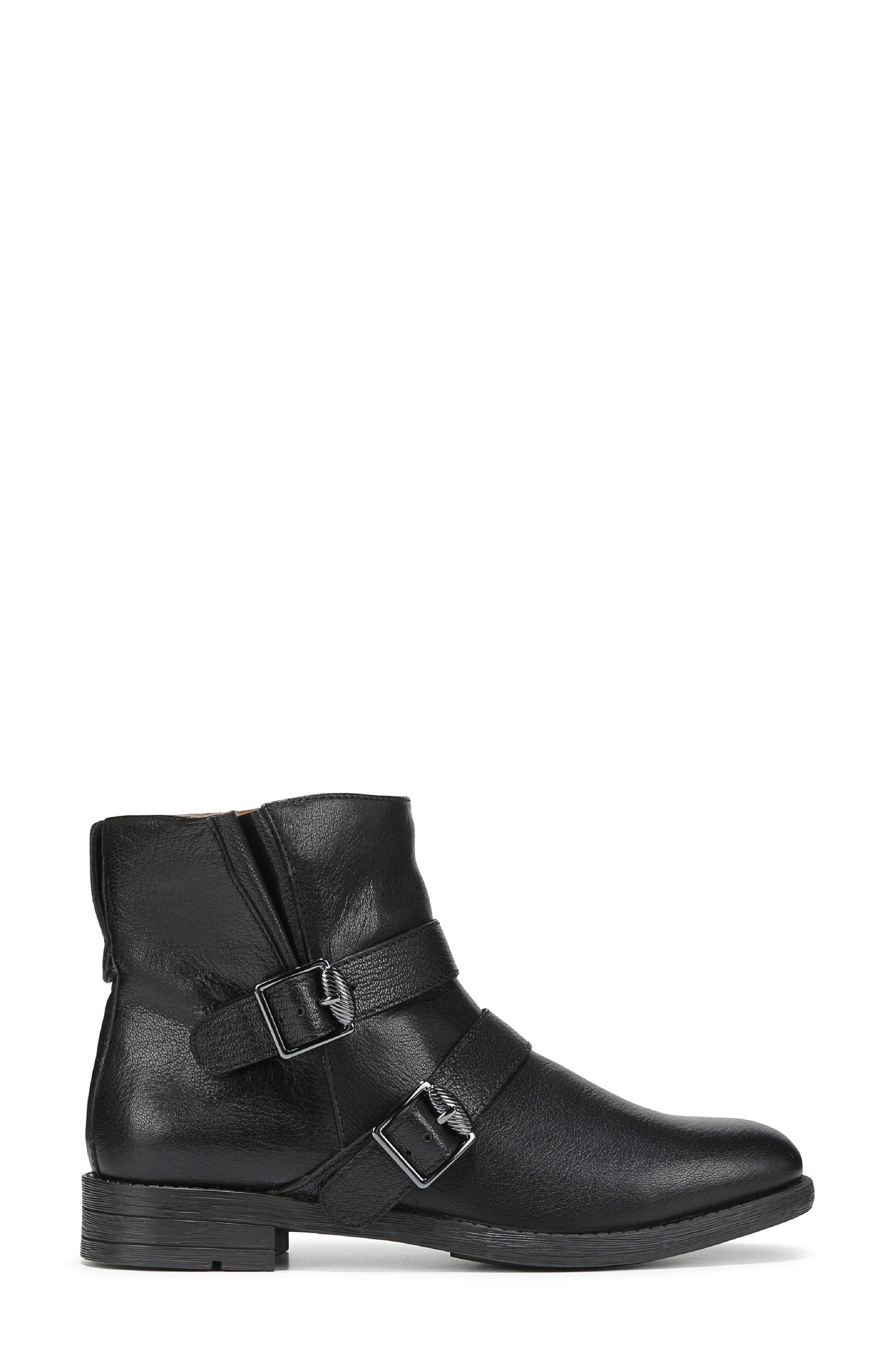 Franco Sarto Mirani Buckle Strap Ankle Boot, Alternate, color, Black