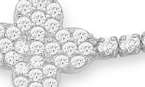 Glaze Jewelry Cubic Zirconia Clover Tennis Bracelet In Metallic