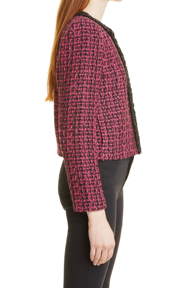 Alice + Olivia Kidman Tweed Jacket, Alternate, color, 