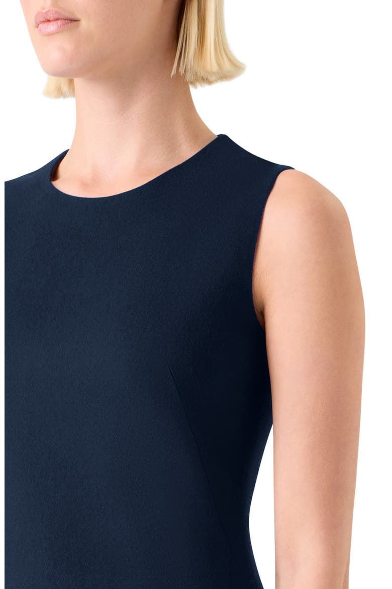 Double Face Wool Flannel Sheath Dress, Alternate, color, NAVY