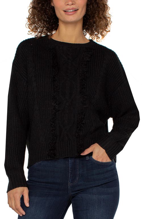 Liverpool Los Angeles Mix Stitch Sweater In Black