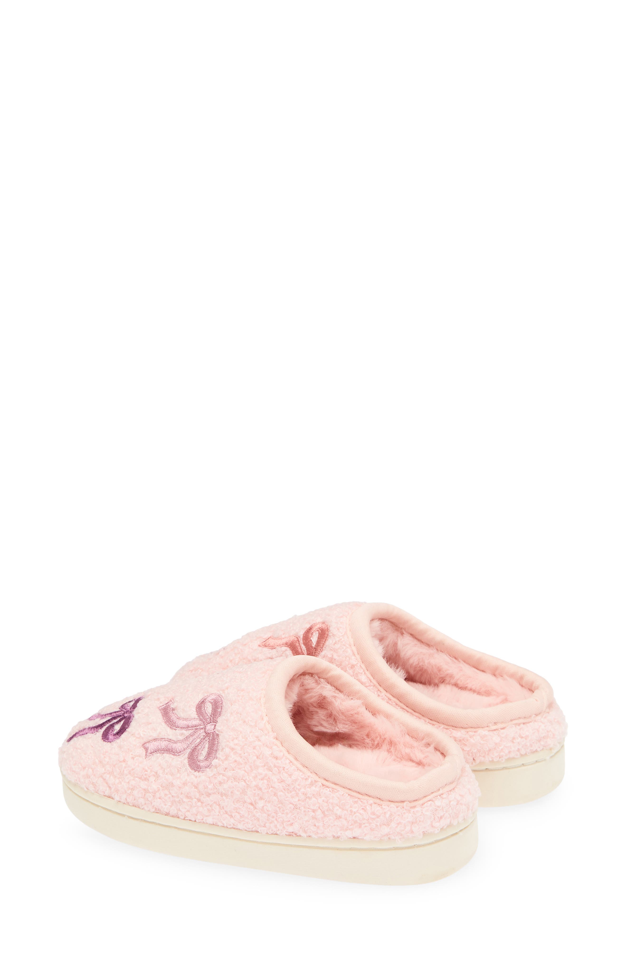 Kids' Bow Scuff Slipper, Alternate, color, PINK