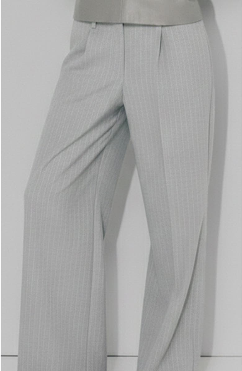 AS by DF Luxembourg Baggy Trousers, Alternate, color, Gray Pinstripe