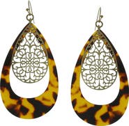 OLIVIA WELLES Gold-Plated Devin Floating Filigree Drop Earrings