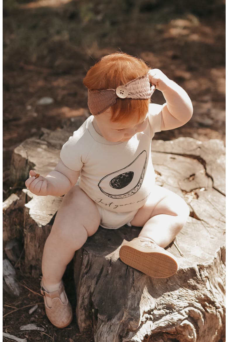 Organic Cotton Graphic Bodysuit, Alternate, color, STONE AVOCADO