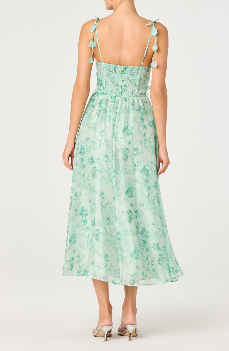 ASTR the Label Halcyon Floral Print A-Line Dress, Alternate, color, Green Floral