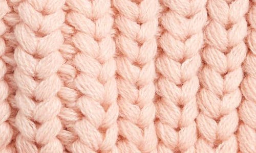 Barbour Saltburn Faux Fur Pom Beanie In Pink