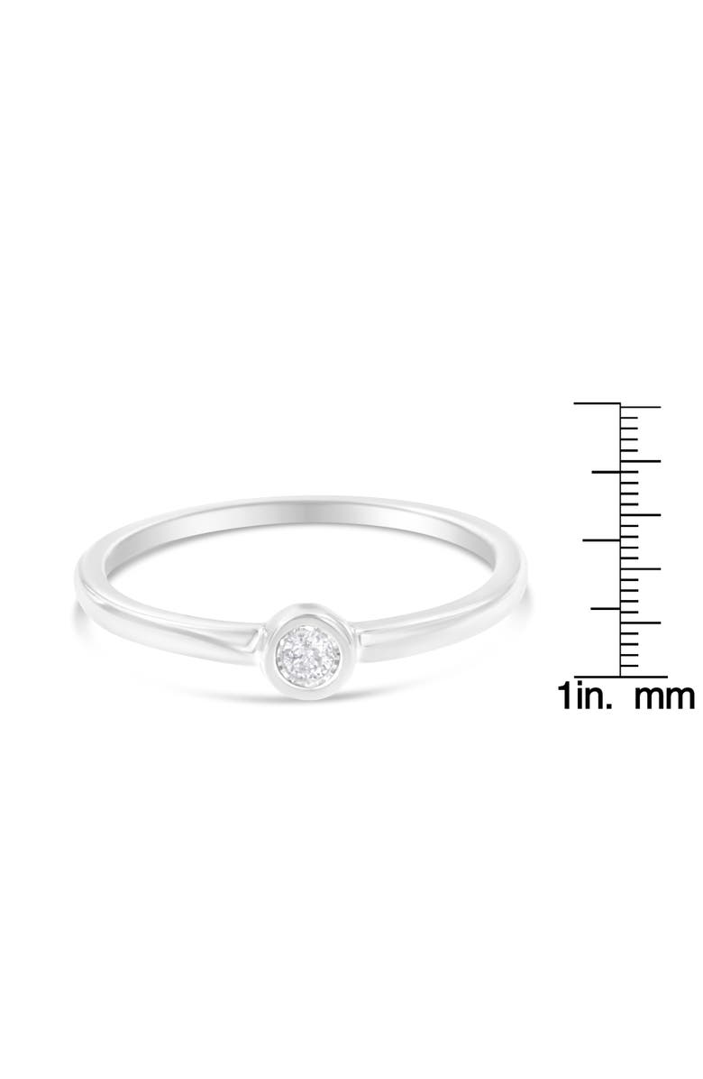 Haus of Brilliance Silver Miracle-Set Diamond Round Shaped Promise Ring, Alternate, color, Silver