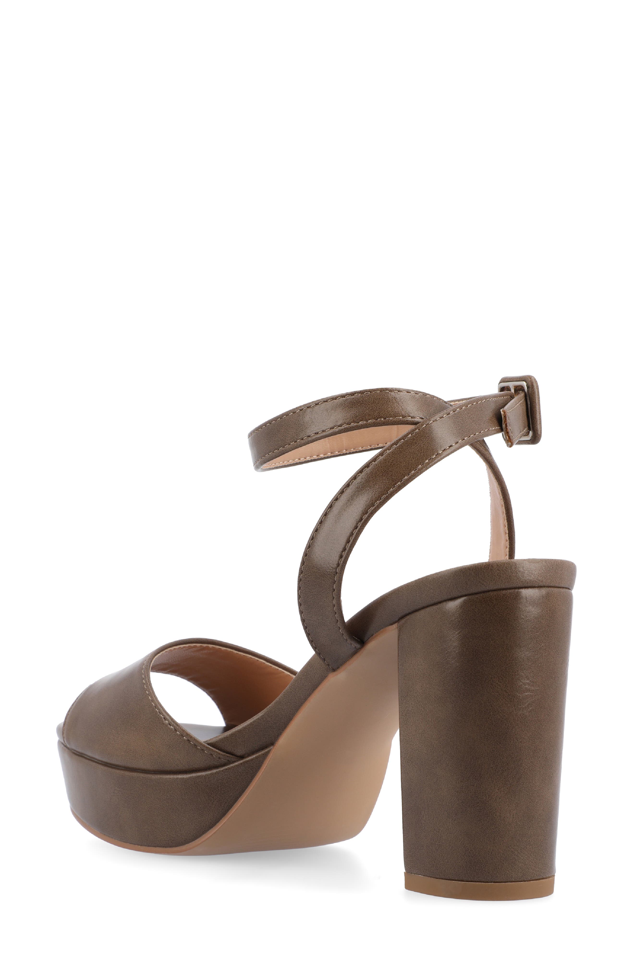 JOURNEE Nairri Platform Sandal, Alternate, color, BROWN