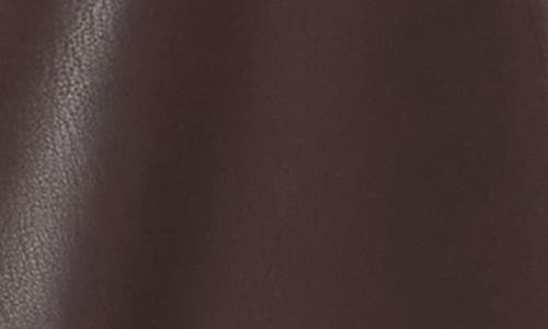 Susana Monaco Faux Leather Full Zip Jacket In Brown