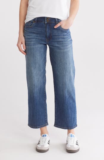 Kut From The Kloth Lucy High Waist Double Button Wide Leg Jeans In Guara