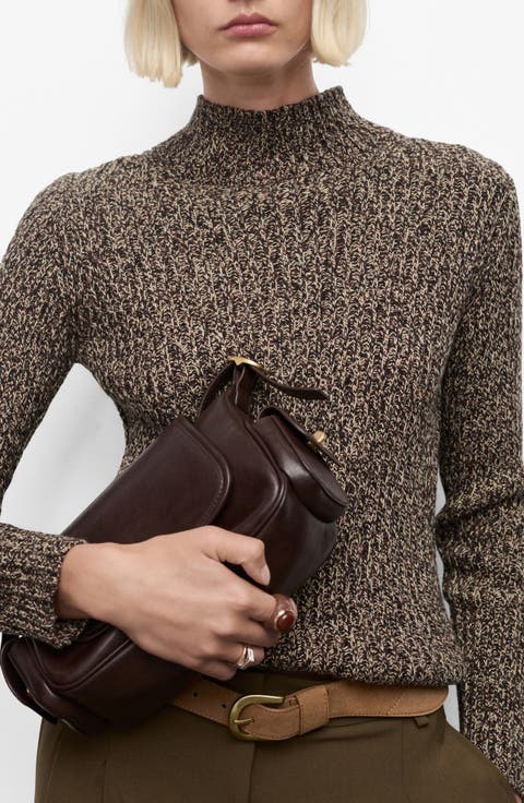 Speckled Perkins Cotton Blend Sweater (Plus)