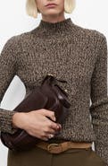 MANGO Speckled Perkins Cotton Blend Sweater