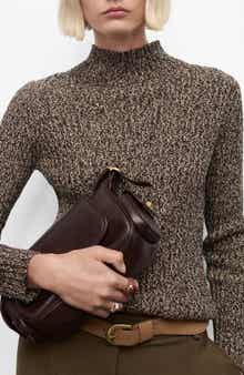 MANGO Speckled Perkins Cotton Blend Sweater