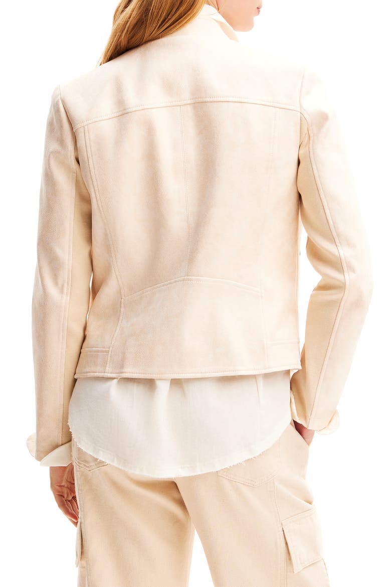 Slim Biker Jacket, Alternate, color, IVORY
