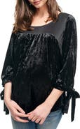 Maternal America Velvet Babydoll Maternity Top