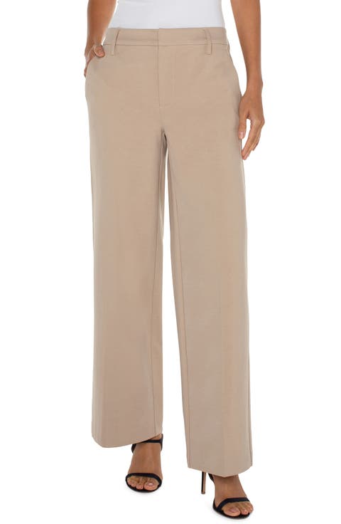 Women's Beige High-Waisted Pants & Leggings