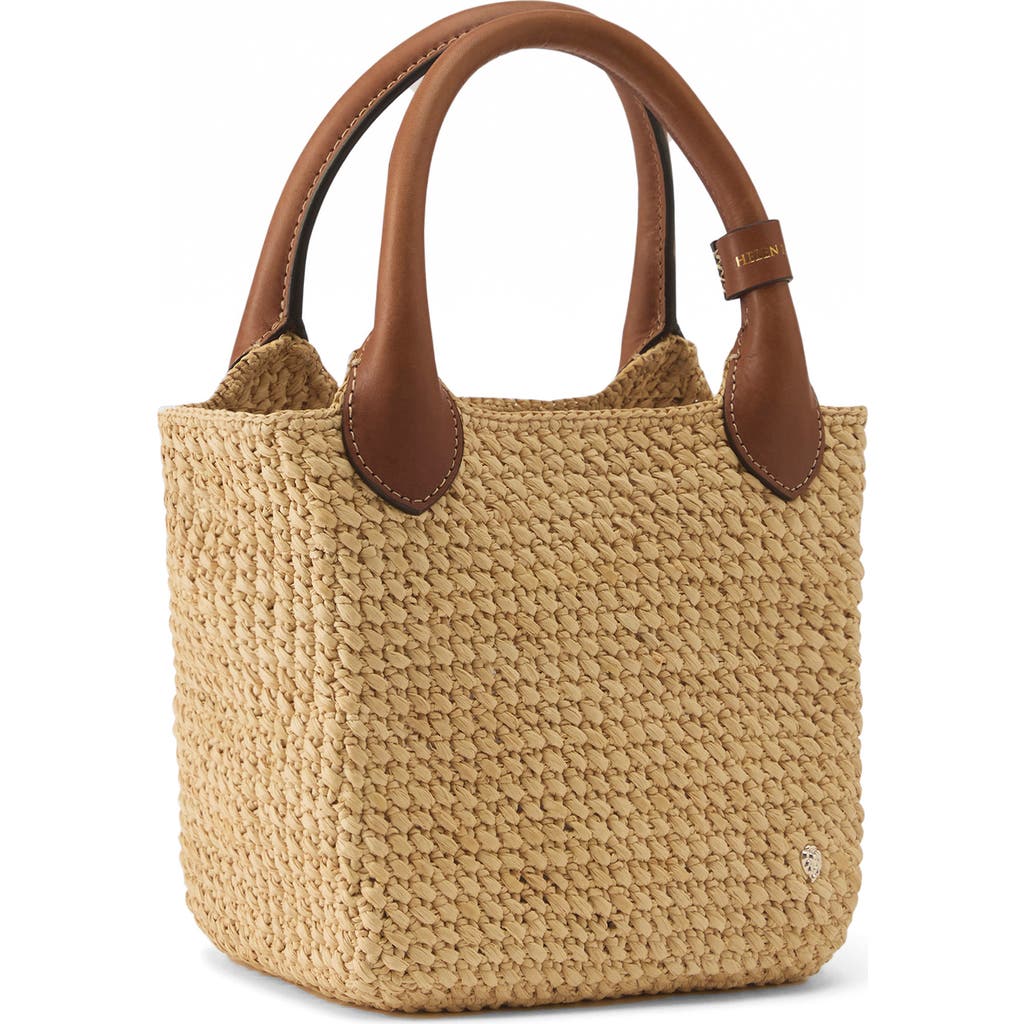 Helen Kaminski Mini Ampara Woven Tote Bag In Natural/cotto