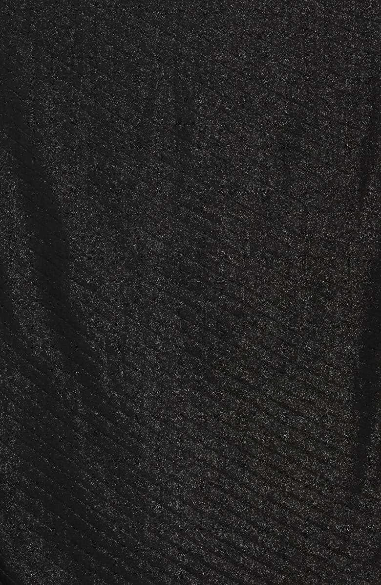 NORDSTROM RACK Wide Pleated Scarf, Alternate, color, Black