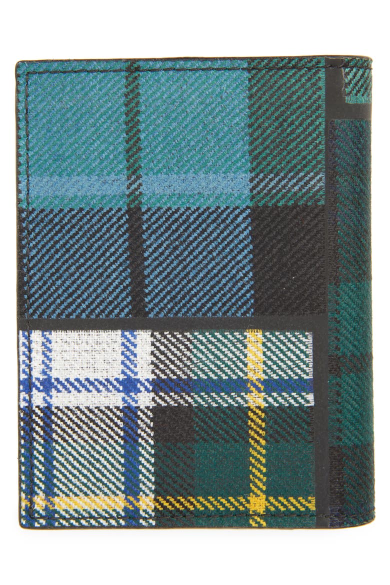 Patchwork Tartan Bifold Wallet, Alternate, color, GREEN
