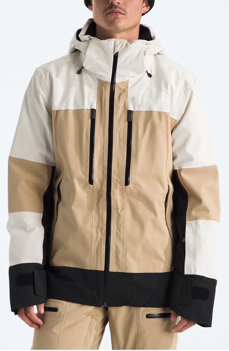 The North Face Snowsquall Insulated Jacket, Main, color, White Dune/ Khaki Stone/ Black