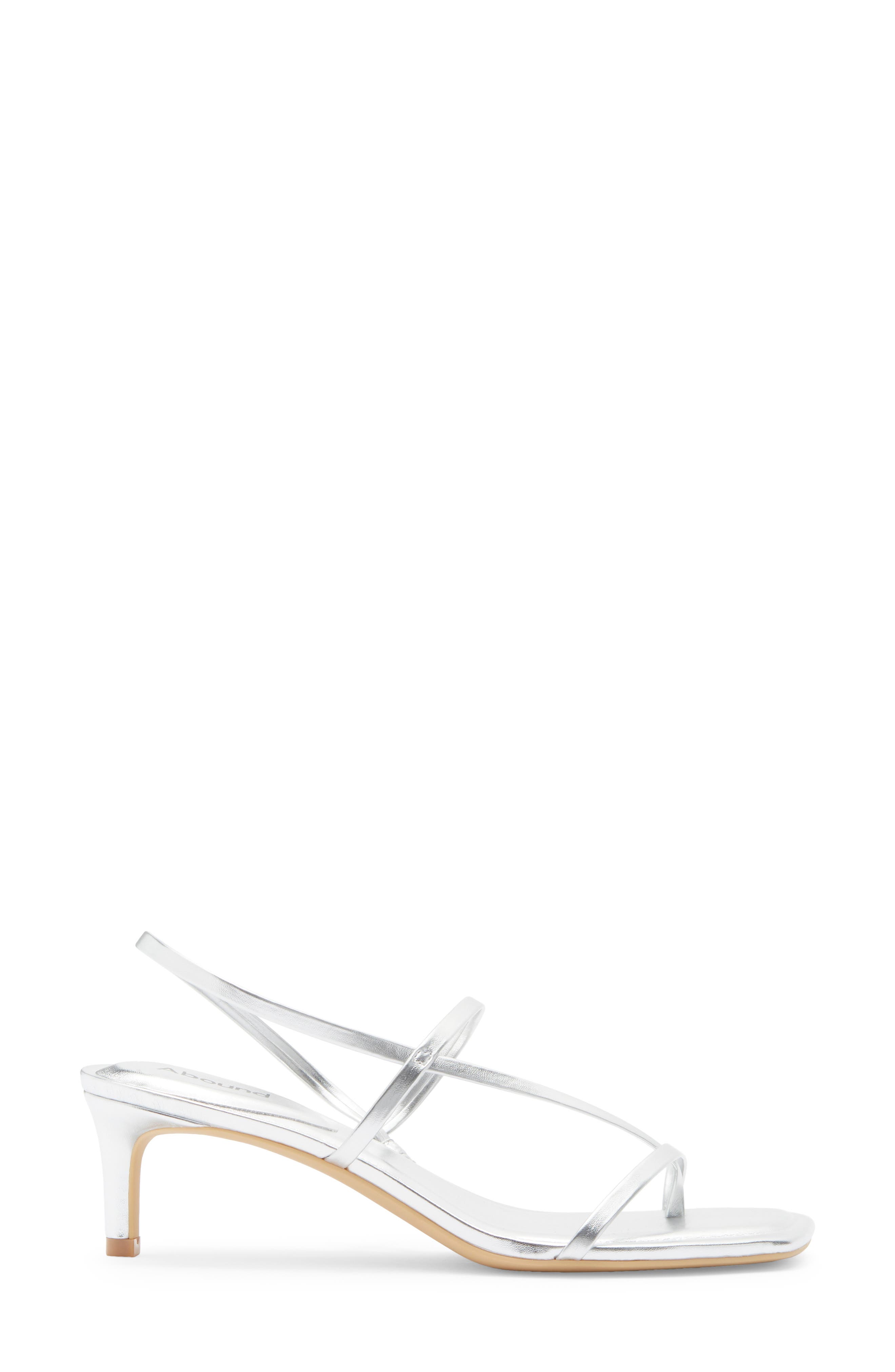 Abound Petra Kitten Heel Sandal, Alternate, color, Silver Metallic
