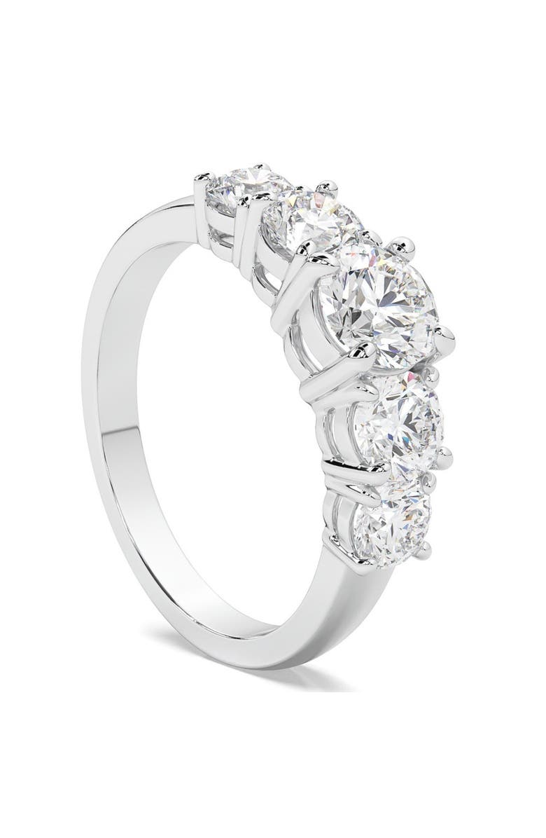 Bliss Diamond 2Ct Round Cut Diamond Five Stone Wedding Ring Anniversary Gold Band Lab Grown, Alternate, color, 