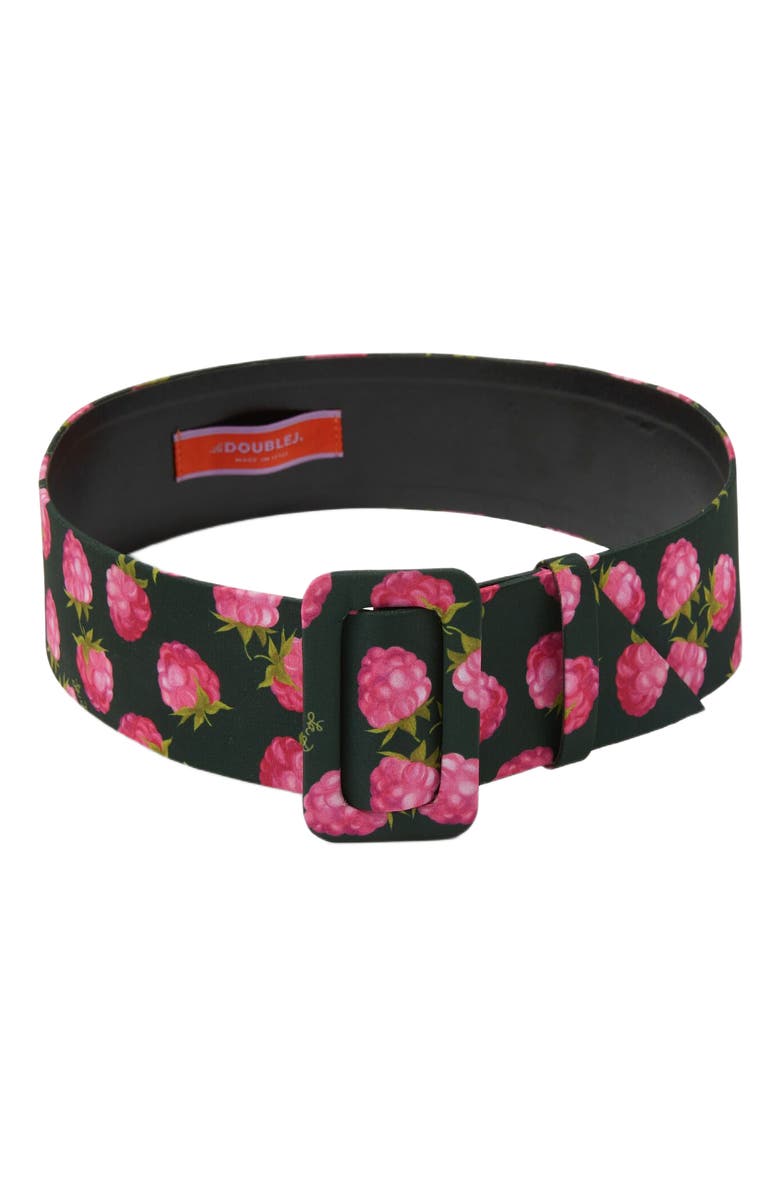 La DoubleJ Medium Belt (2.36") Lampone Mini Emerald, Main, color, Lampone Mini Emerald