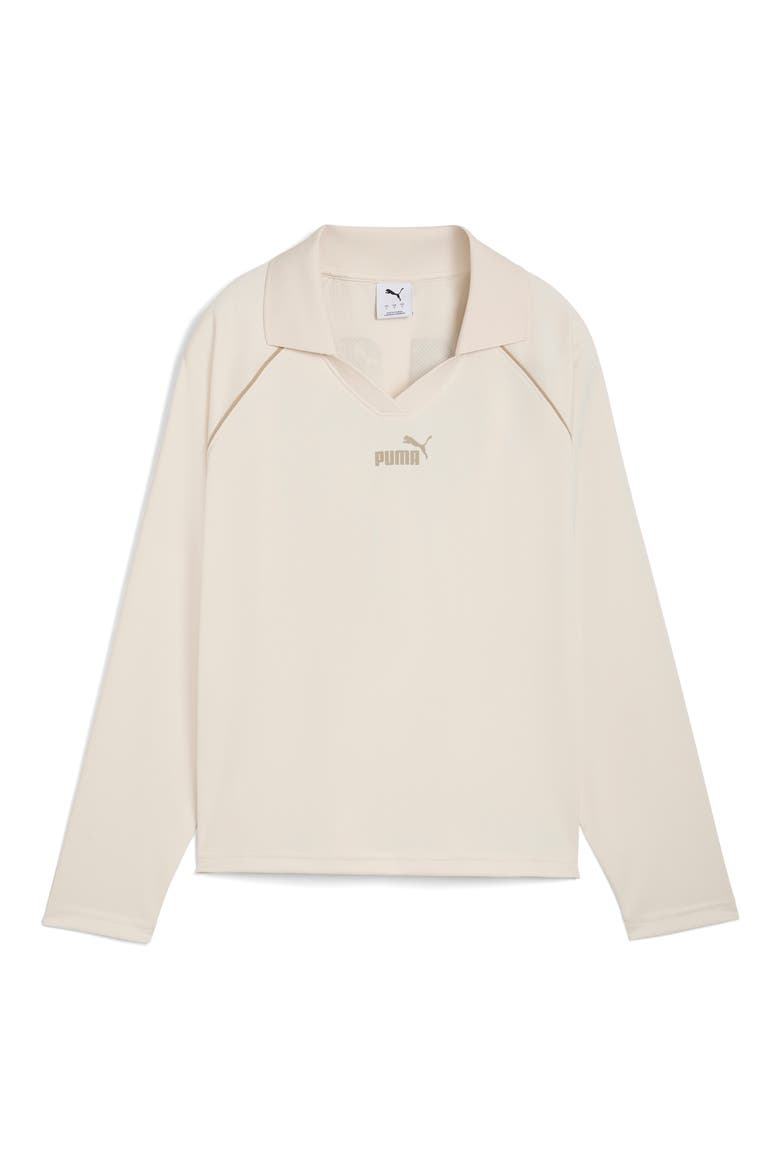 Essentials Animal Print Logo Pullover, Main, color, ALPINE SNOW