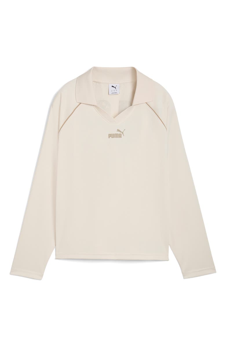 PUMA Essentials Animal Print Logo Pullover, Main, color, Alpine Snow