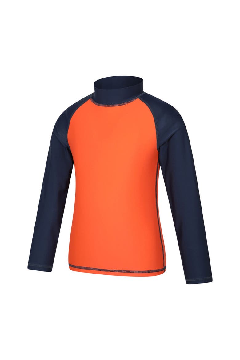Childrens/Kids Long-Sleeved Rash Top, Alternate, color, Orange