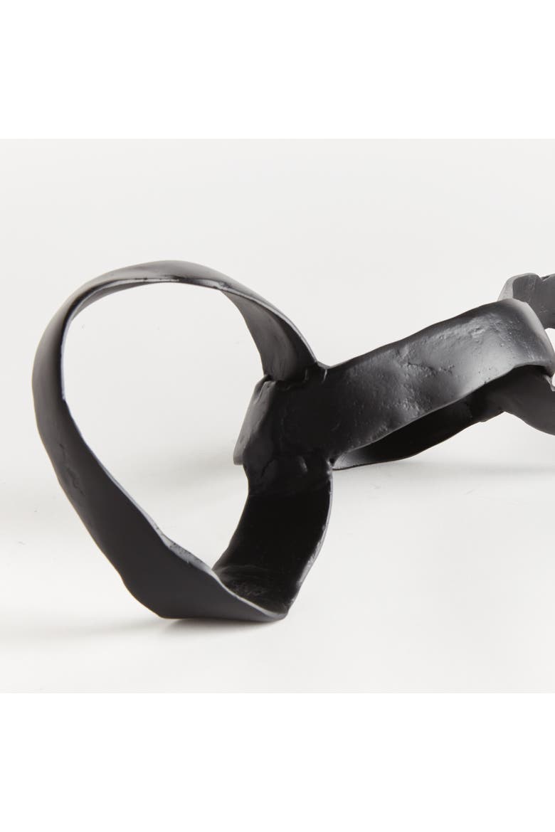 Aiden Sculpture - Black Cast Aluminum Modern Accent Piece, Alternate, color, Black