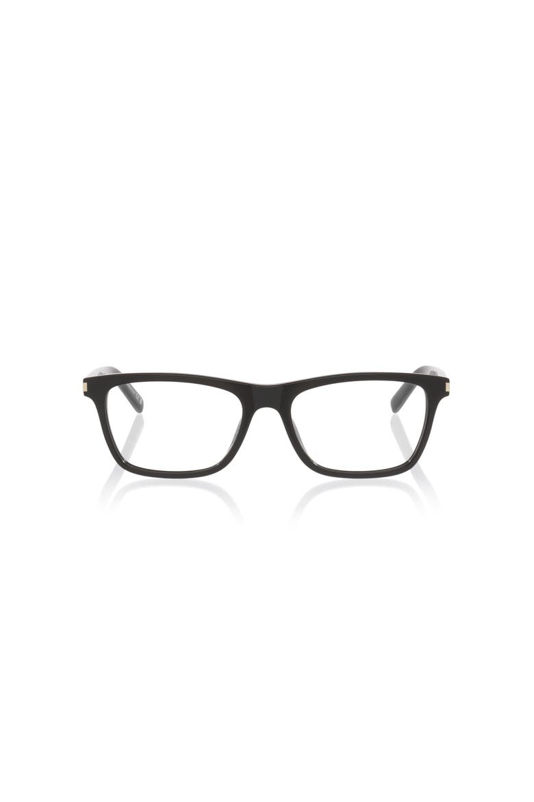 56mm Rectangle optical glasses, Alternate, color, Black