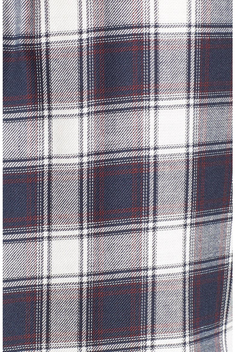 'Mya' Plaid Shirt, Alternate, color, DARK INK BLUE/ WHITE/ SYRAH