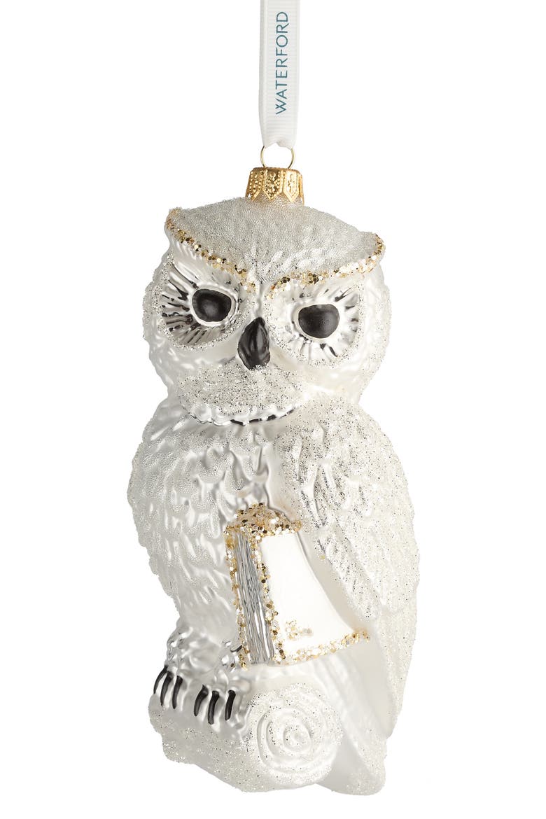 Holiday Heirlooms Owl Glass Ornament, Main, color, MULTI