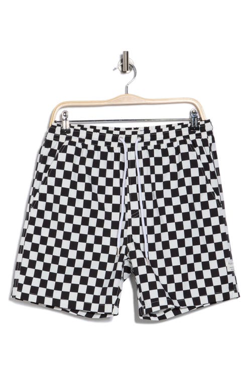 Public Art Checker Swim Shorts In Black