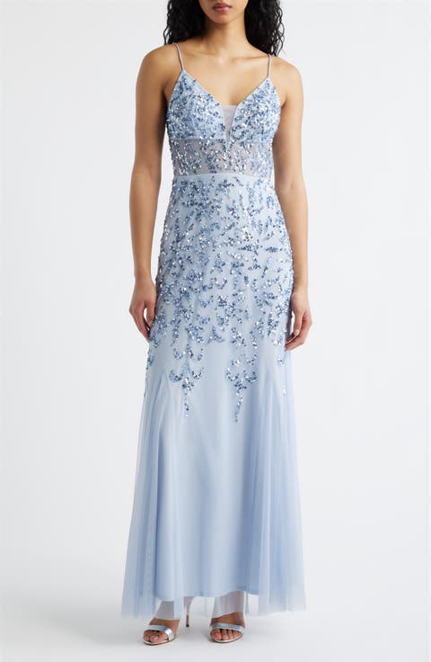 Sequin Sleeveless Gown